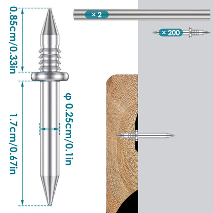 Double-head Skirting Thread Seamless Nails (100 Pcs)