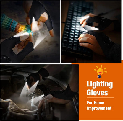 LED Gloves With Waterproof Lights