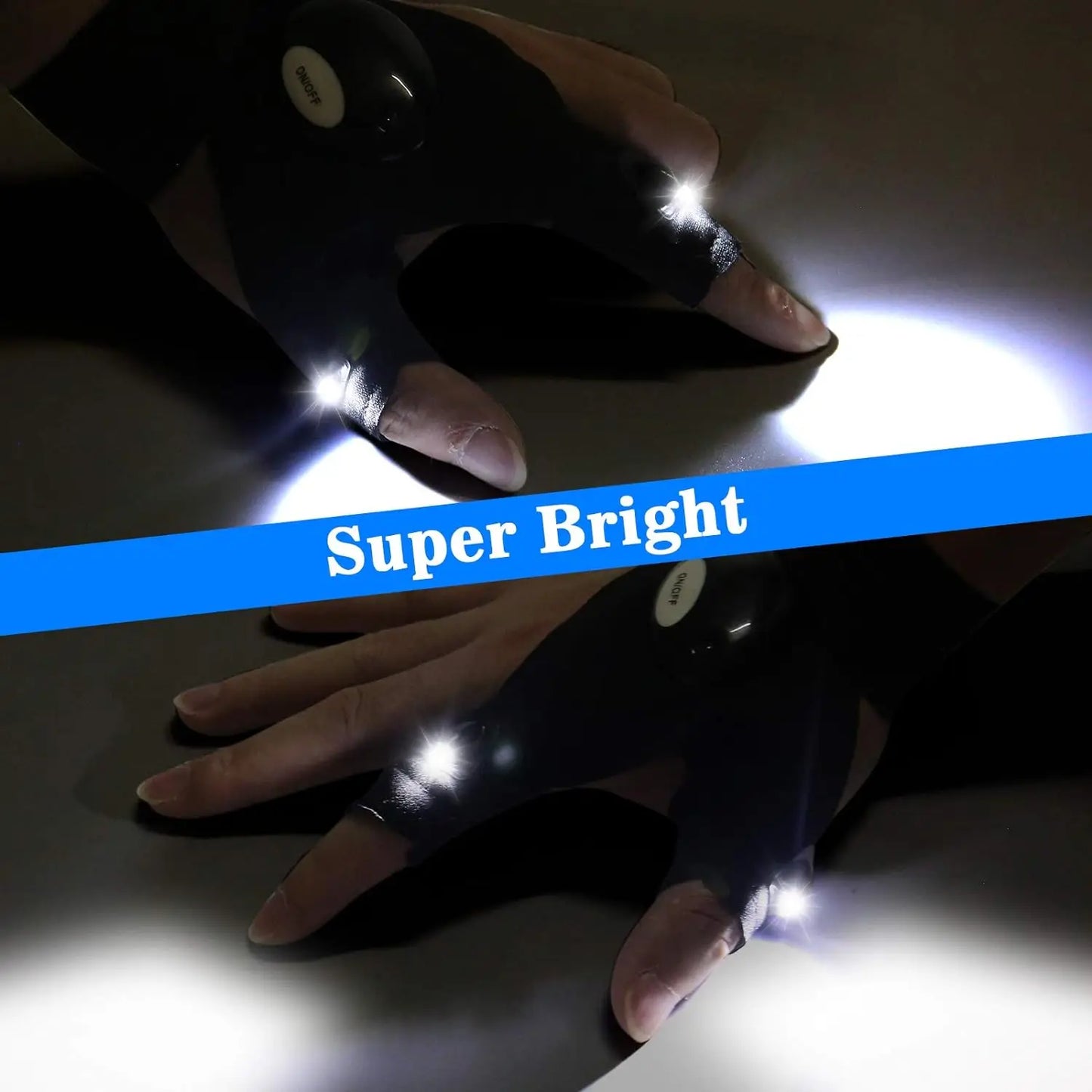 LED Gloves With Waterproof Lights